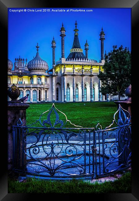 Dawn At Brighton's Royal Pavilion Framed Print by Chris Lord