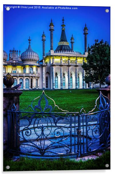 Dawn At Brighton's Royal Pavilion Acrylic by Chris Lord
