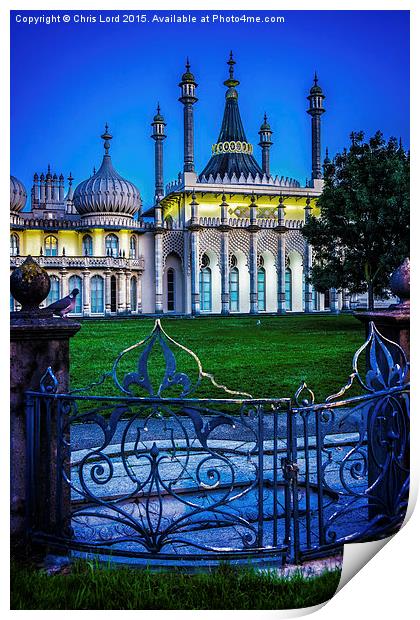 Dawn At Brighton's Royal Pavilion Print by Chris Lord