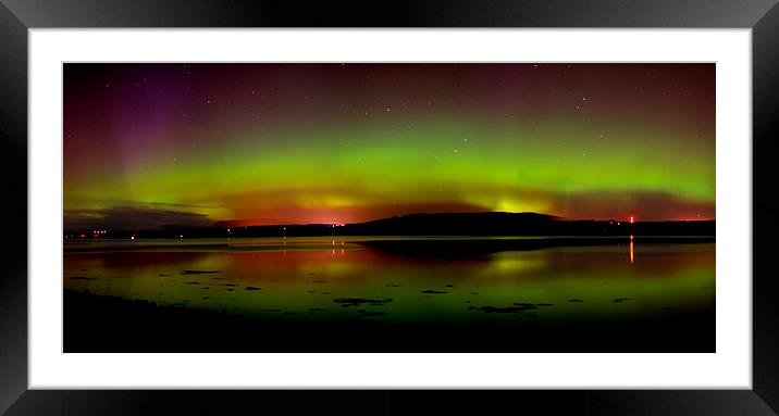    Northern Lights Framed Mounted Print by Macrae Images
