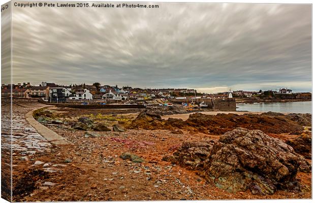 Cemaes Bay and Harbour  Canvas Print by Pete Lawless
