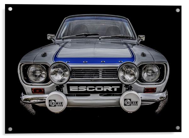 Ford RS Escort Mexico Acrylic by Dave Hudspeth Landscape Photography