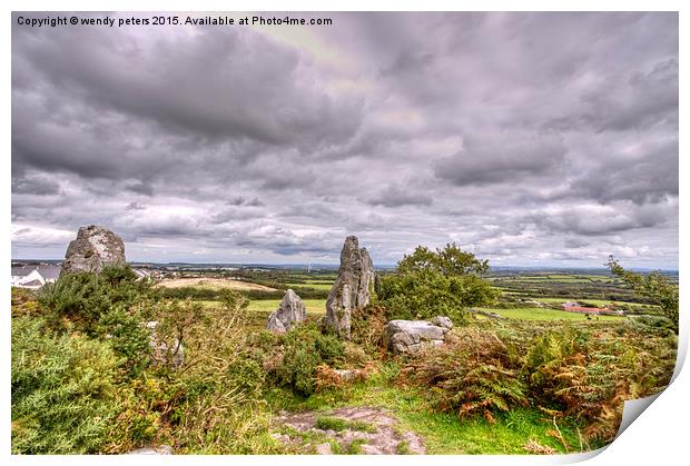  Roche Rock Area Print by wendy peters