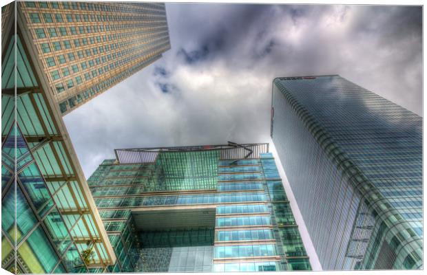 Canada Square London Canvas Print by David Pyatt