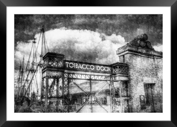 Tobaco Dock London Vintage Framed Mounted Print by David Pyatt