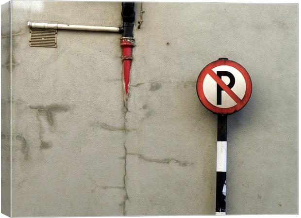 No Parking Canvas Print by patrick dinneen