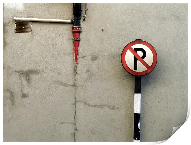 No Parking Print by patrick dinneen