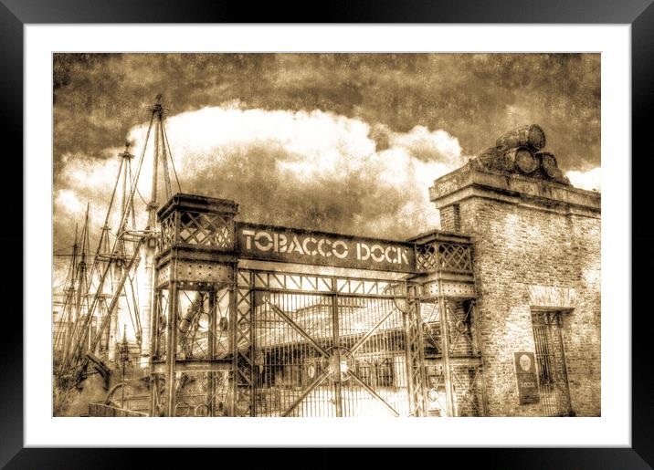 Tobaco Dock London Vintage Framed Mounted Print by David Pyatt