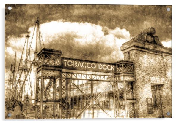 Tobaco Dock London Vintage Acrylic by David Pyatt