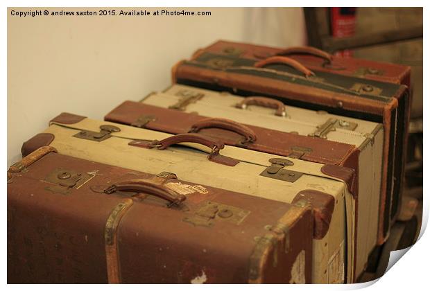  LUGGAGE  Print by andrew saxton