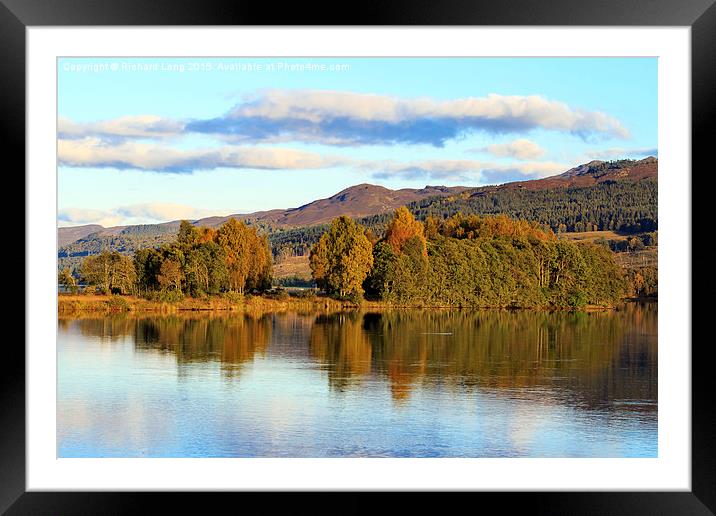Loch Tummel Autumn Reflections Framed Mounted Print by Richard Long