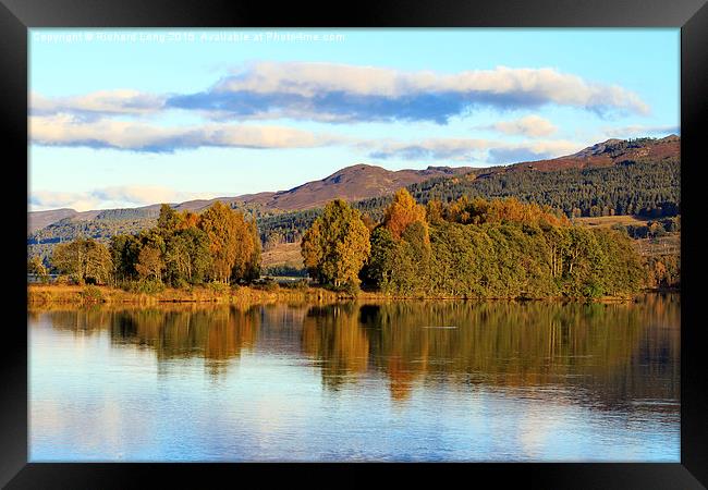 Loch Tummel Autumn Reflections Framed Print by Richard Long