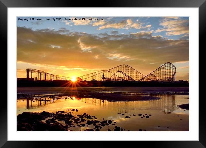 The  Big One Rollercoaster Framed Mounted Print by Jason Connolly
