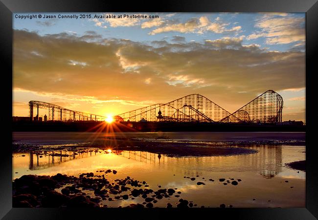 The  Big One Rollercoaster Framed Print by Jason Connolly