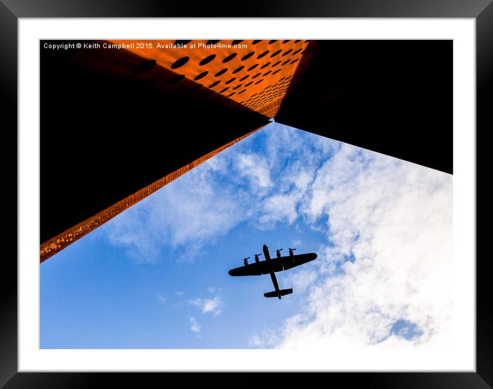  Lancaster Salutes Veteran. Framed Mounted Print by Keith Campbell