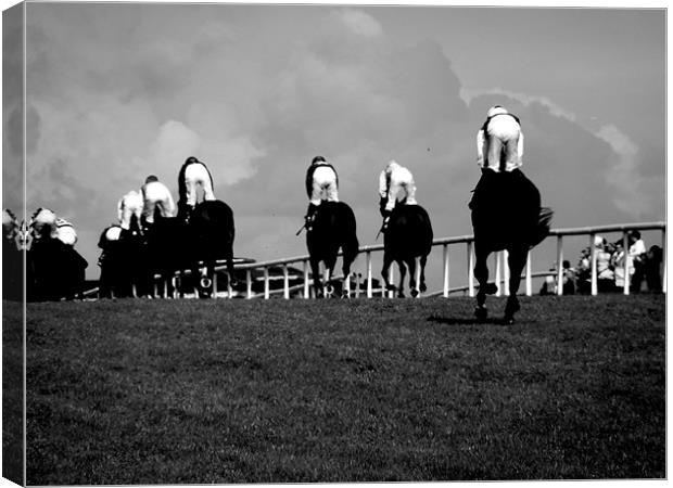 Galway Races home straight Canvas Print by patrick dinneen