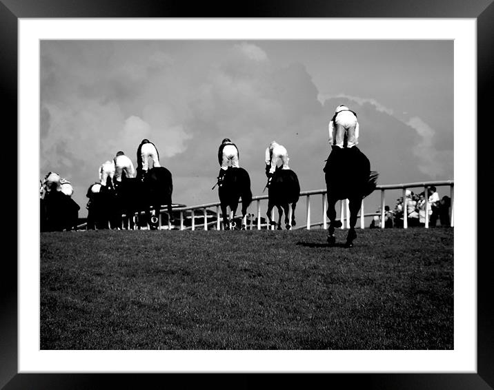 Galway Races home straight Framed Mounted Print by patrick dinneen