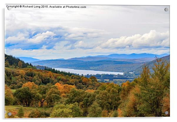  View to Loch Rannoch in Autumn Acrylic by Richard Long