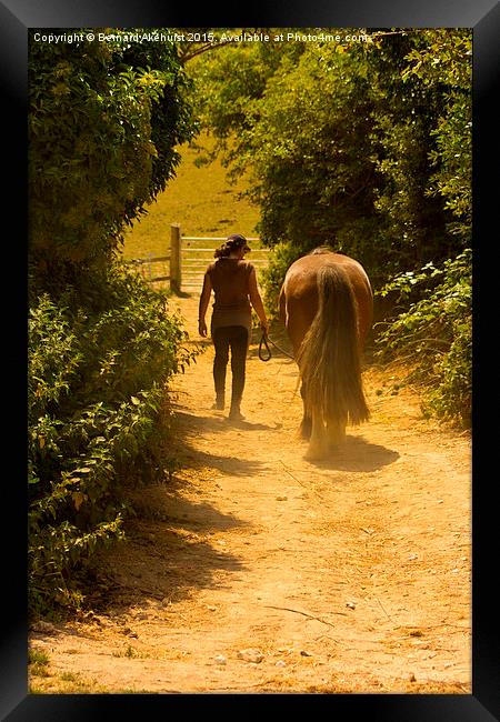  Walking Home Framed Print by Bernard Akehurst