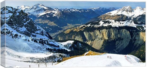  Spring beckons in the Alps Canvas Print by Andy Armitage