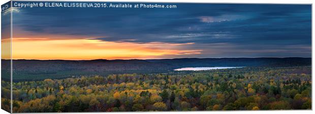 Fall sunset in wilderness Canvas Print by ELENA ELISSEEVA