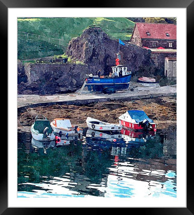  st.abbs head,scotland   Framed Mounted Print by dale rys (LP)