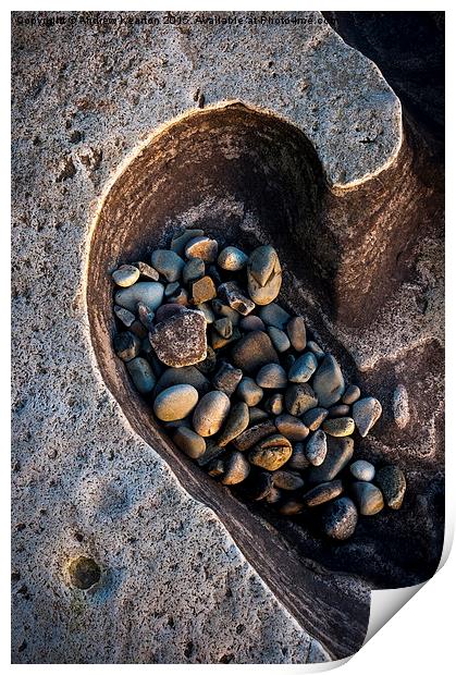  Shelter for pebbles, Elgol beach, Isle of Skye Print by Andrew Kearton
