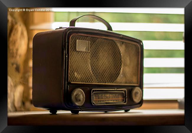  Vintage Radio Framed Print by Bryan Condie