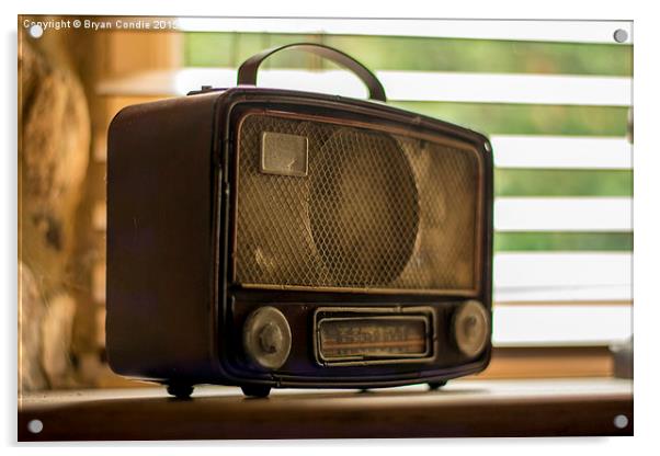  Vintage Radio Acrylic by Bryan Condie
