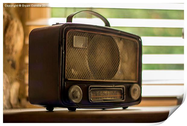  Vintage Radio Print by Bryan Condie