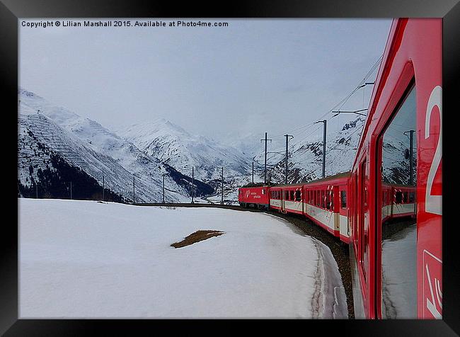  The Glacier Express  Framed Print by Lilian Marshall