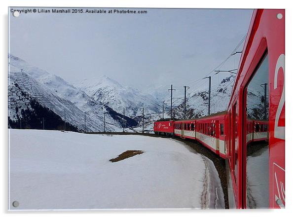  The Glacier Express  Acrylic by Lilian Marshall
