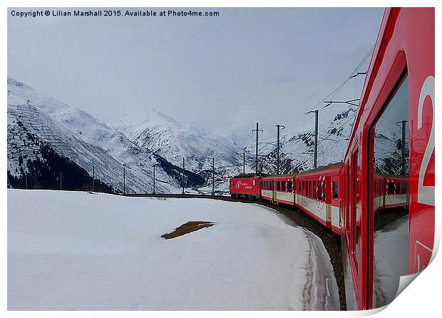  The Glacier Express  Print by Lilian Marshall