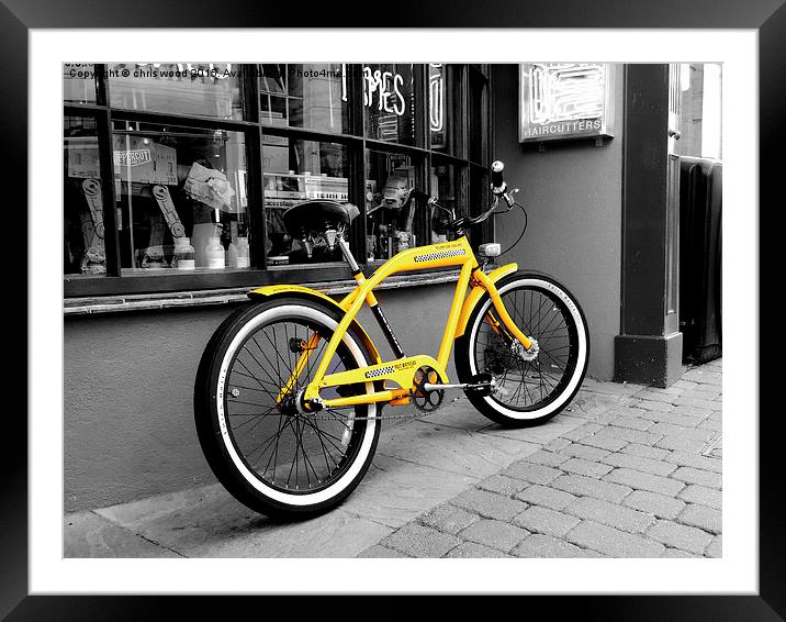  TAXI!! Framed Mounted Print by chris wood