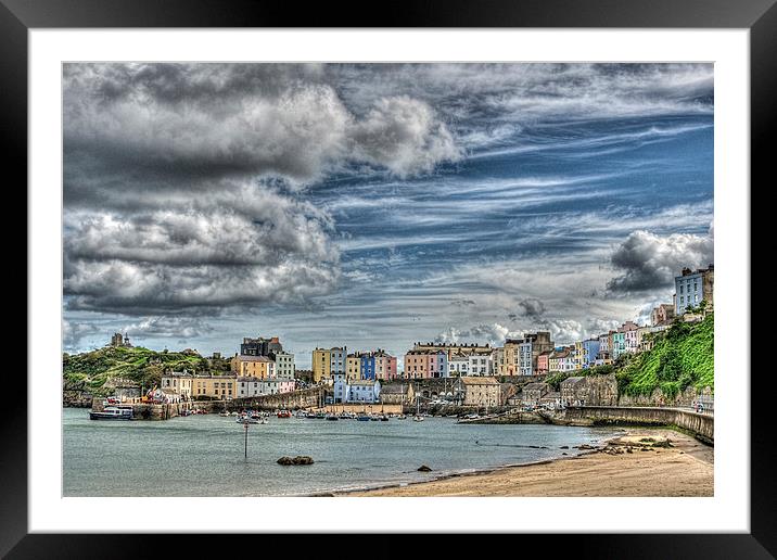 Tenby Harbour Framed Mounted Print by Steve Purnell