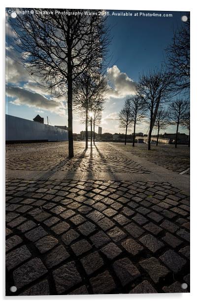 Ice House Square, Swansea Marina Acrylic by Creative Photography Wales