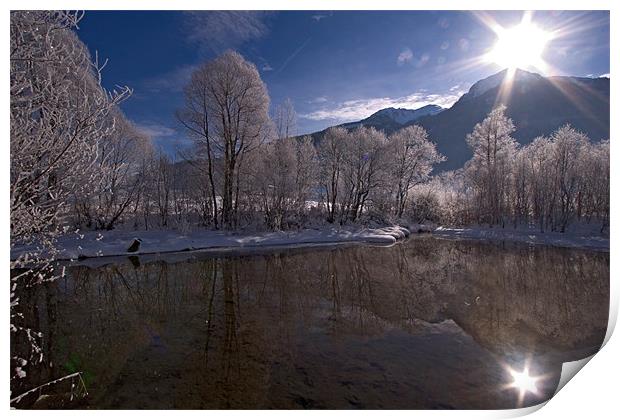 Winter lake Print by Thomas Schaeffer