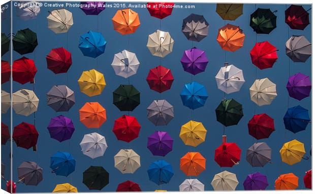 Umbrella Pattern Canvas Print by Creative Photography Wales