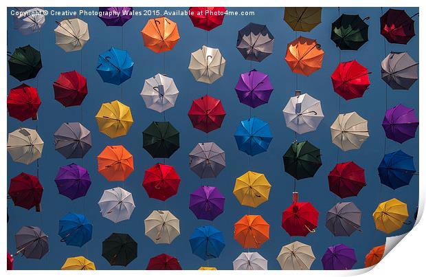 Umbrella Pattern Print by Creative Photography Wales