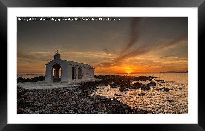 Georgopouli Chapel, Crete, Greece Framed Mounted Print by Creative Photography Wales