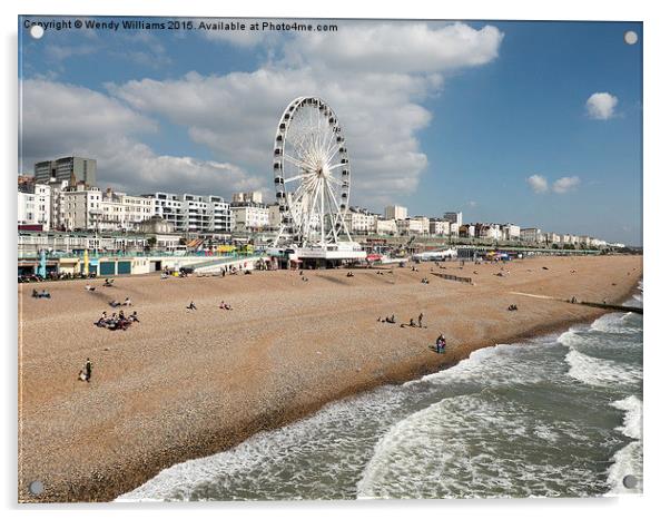  Sunny Brighton beach Acrylic by Wendy Williams CPAGB