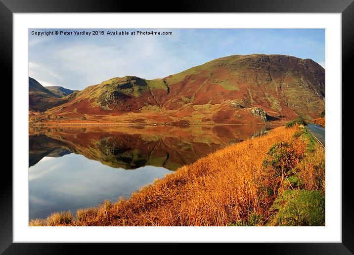  Autumn at Crummock Water Framed Mounted Print by Peter Yardley