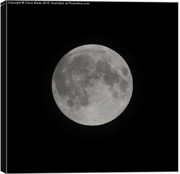 Supermoon Canvas Print by Claire Wade