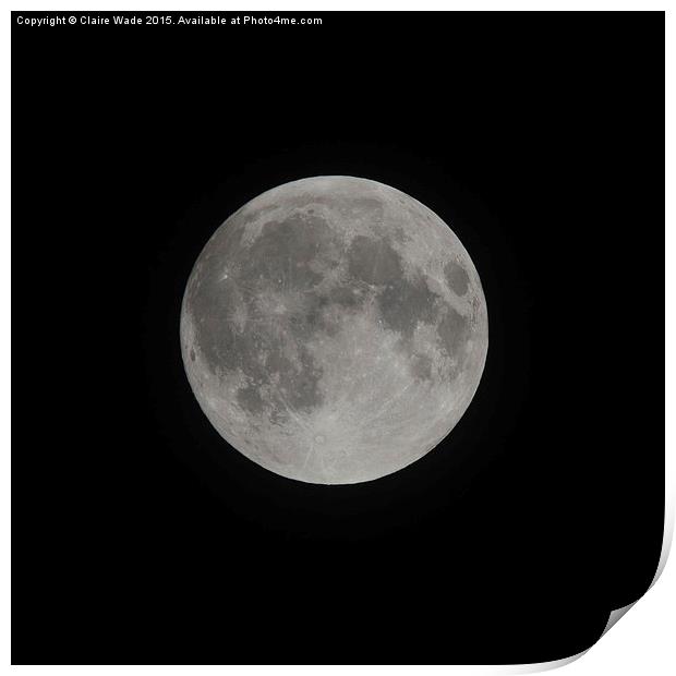 Supermoon Print by Claire Wade
