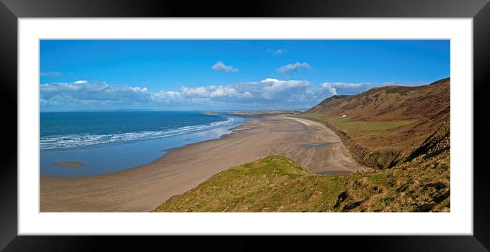  Rhossili Bay Framed Mounted Print by Andy Armitage