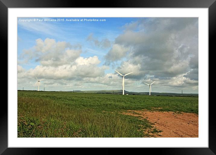  Wind Farm in Cornwall Framed Mounted Print by Paul Williams