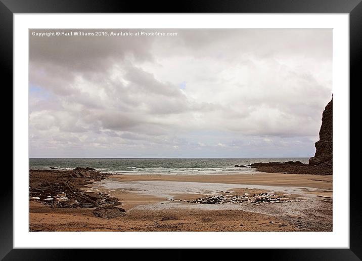  Cornish Beach Framed Mounted Print by Paul Williams