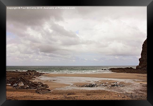  Cornish Beach Framed Print by Paul Williams