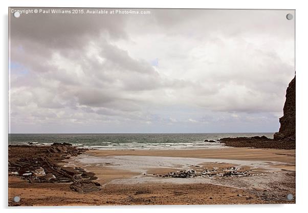  Cornish Beach Acrylic by Paul Williams