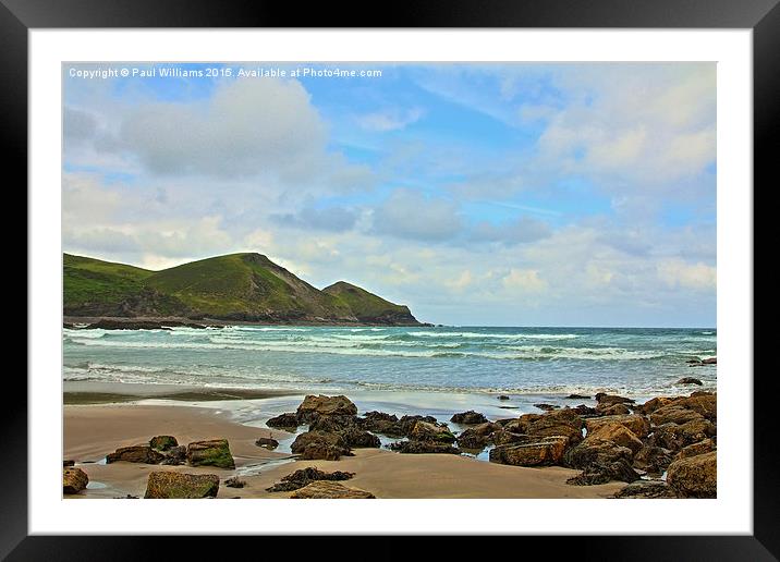 Cornish Beach 2 Framed Mounted Print by Paul Williams